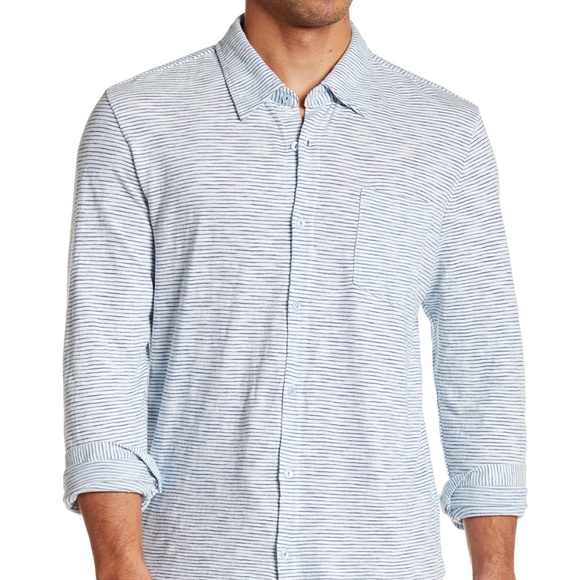 Knit Cotton Shirt Men's XXL Stripe NEW Long Sleeve Cozy Soft NWT 🎉HP🎉 - Picture 3 of 10